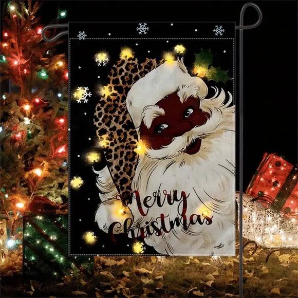 Garden Flag, Black Santa Claus, Size 12β x 18β, Double Sided, NEW - Picture 7 of 8